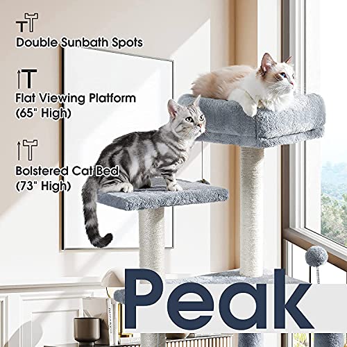 rabbitgoo Cat Tree Cat Tower, 73" Tall Cat Trees for Indoor Cats, Multi