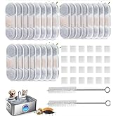 50 PCS/Set Dog Fountain Filter Replacement for Zuqqony DYSJ0112L/3.2Gal Water Fountain, Dog Water Bowl Dispenser for Large Dogs or Multi-Pet Home(24 Water Filters+24 Pre-filter Sponge+2 Brush)