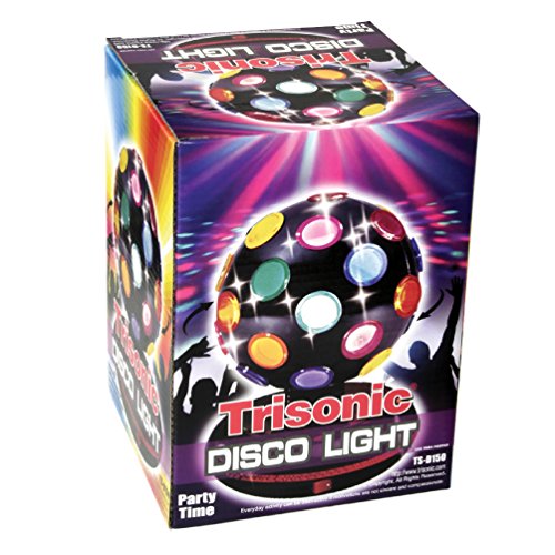 Trisonic Party Time Multi Color 360 Degree Rotating Mirror Disco Light 5"