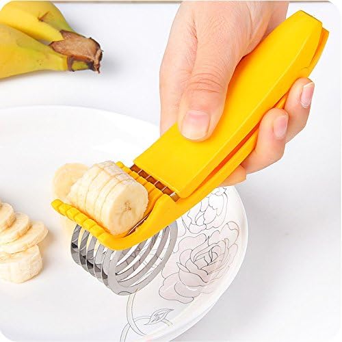 Banana Slicer Cutter Clever Tool Splitter Stainless Steel Banana Sausage Ham Sausage Fruit Knife Kitchen Accessories