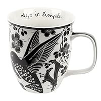 Karma Gifts Boho Black And White Mug, Hummingbird