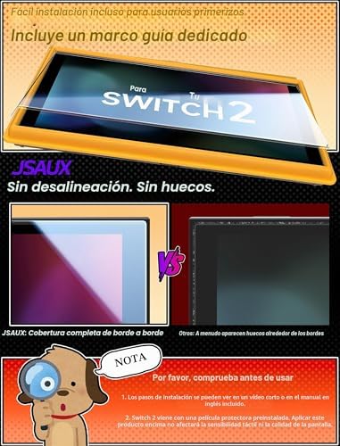 Protector Pantalla Ultra HD para Nintendo Switch 2, Pack de 3