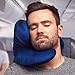 J-Pillow Travel Pillow - Chin Supporting Travel Pillows for Sleeping Airplane - Flight Pillow Supports Your Head, Neck & Chin (Blue)