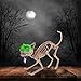 Halloween Haunters Life Size Skeleton Meowing Kitty Cat with Light-Up Green Eyes Prop Decoration - Scary 10