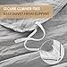 Duvet Cover Set with Zipper Closure-Solid Vintage Grey,King (104