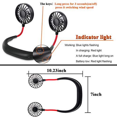 4 Hand+Free+Personal+Fan+Rechargeable