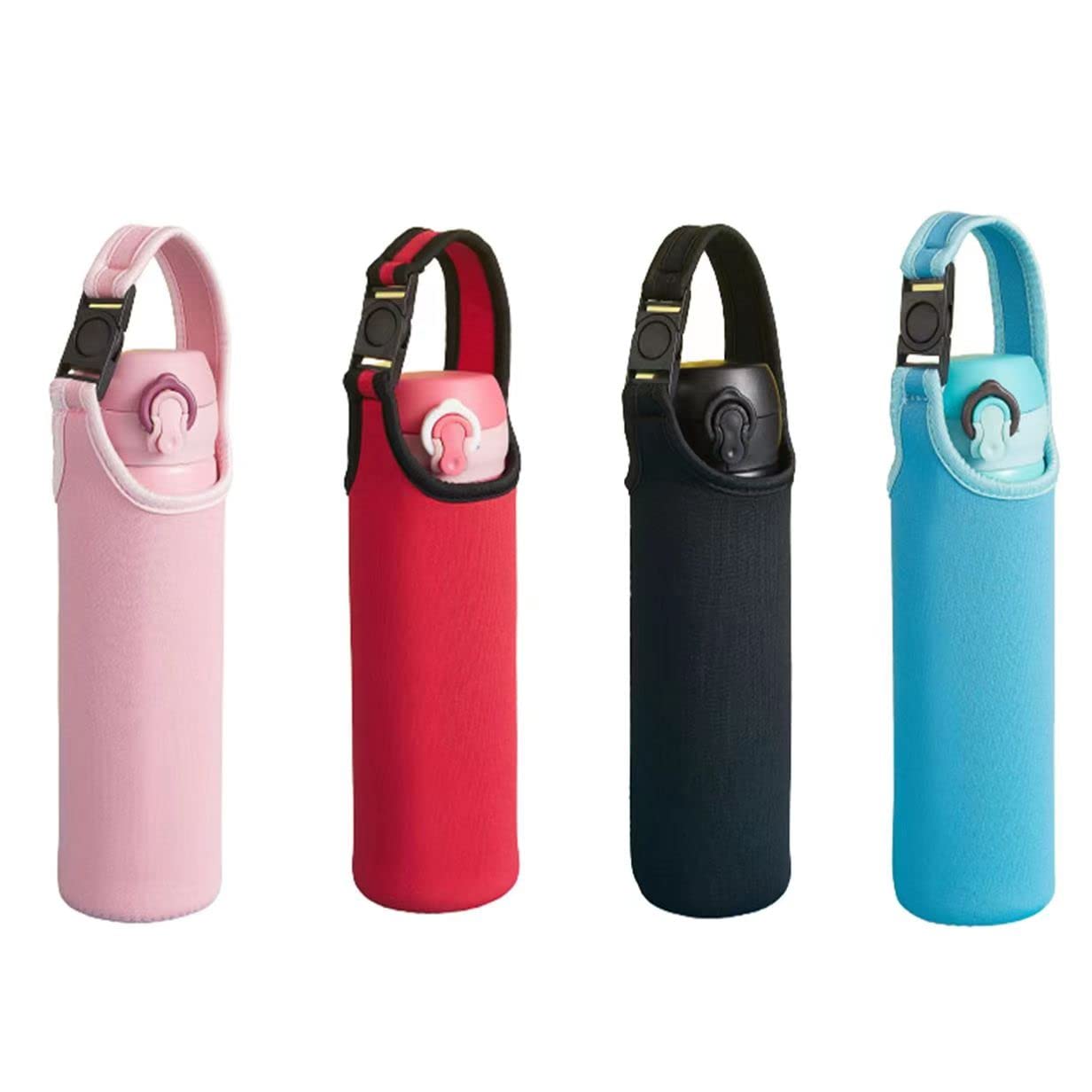 YANGWEN Insulated Protective Neoprene Water Bottle Bag,4PCS Sleeve Bottle Cup Carrier,for Children Women Men Biker Travel Cycling Climbing Sports