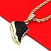 Men 14k Gold Plated Hip Hop Retro 11 Space Jams Kicks Pendant 4mm 24