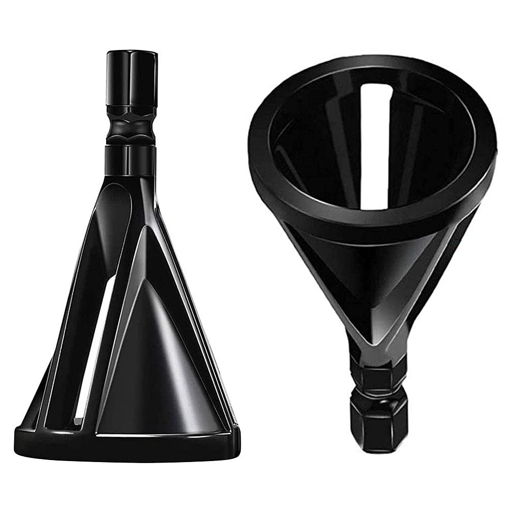 2 Pieces Remove Burr Tool, External Chamfer Tool, Deburring External Chamfer, Metal Deburring Tool, with Hexagonal and Triangle Handle, for Various Chuck Electric Drill (Black)