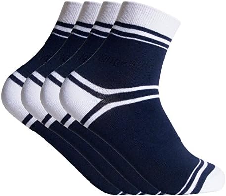 Zanbao Mens Wood Fiber Quarter Athletic Mesh Knit Socks 4 Pairs