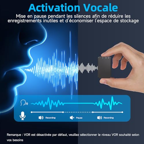 Vandlion Mini HD Voice Recorder with 40 Hours Battery Life, USB C Voice Recorder with Noise Reduction for Meetings, Interviews, Conferences, Courses, Interviews (Only 5mm)