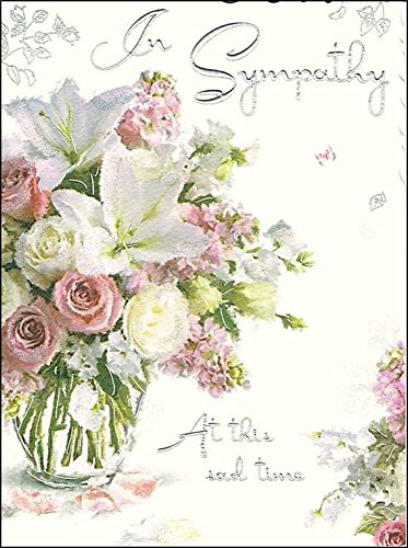 Condoléances Jj4338 Carte De Condoléances Bouquet De