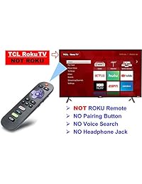 IKU Reemplazo remoto para TCL Roku TV con accesos directos actualizados, por ejemplo. Netflix DirecTV Now (RC280 RC282 Control remoto estándar por infrarrojos para TCL Roku TV) ¿NO para el Stick de ROKU o el Reproductor de caja de ROKU?