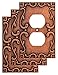 Franklin Brass W35071V-CPS-C Classic Lace Single Duplex Wall Plate/Switch Plate/Cover (3 Pack), Sponged Copper