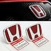 3PCS JDM RED FRONT REAR STEERING EMBLEM BADGE FOR HONDA ACCORD SEDAN 2008 - 2017