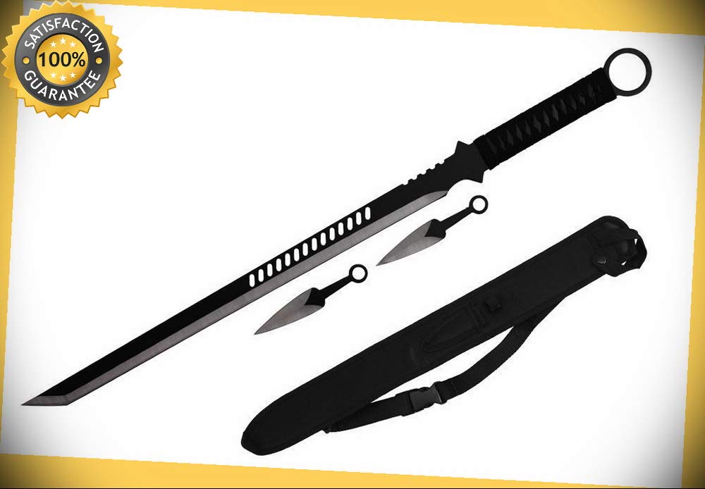 27'' Ninja Sword Machete Throwing Knife Tactical Katana Tanto Blade, 27-Inch NEW perfect for cosplay outdoor camping