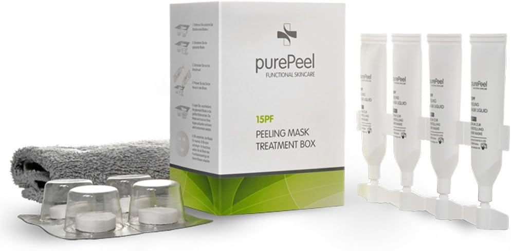 purePeel AHA fruit acid exfoliate - exfoliating 15pf exfoliant fleece mask