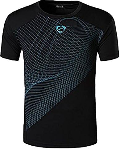 Athlero Men's Polyester Sports T-Shirt(Black)