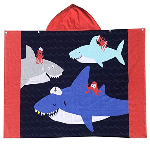 image for Bavilk Kids Hooded Bath/Beach Towel Girls Boys Cute Cartoon Animal Ful