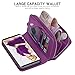 Galaxy Note 8 Case, Note 8 Wallet Case, Pasonomi Magnetic Detachable Removable Wallet Zipper PU Leather Folio Flip Carrying Case with Strap and Credit Card Slot for Samsung Galaxy Note 8 2017(Purple)