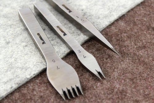 Vergez Blanchard Pricking Iron (2 teeth). Size#7 (3.85mm/7spi). Leather Working Tool