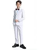 Yanlu Toddler Suit for Boys 5 Piece Slim Fit Tuxedo,Ring Bearer Outfit Kids Wedding Guest Dress Clothes