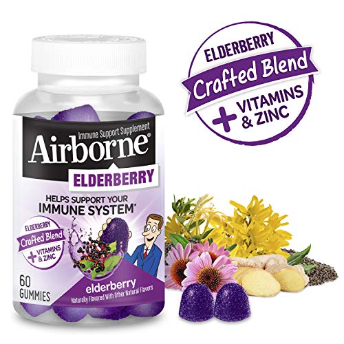 Airborne Elderberry + Zinc & Vitamin C Gummies For Adults, Immune Support Vitamin D & Zinc Gummies with Powerful… - Image 2