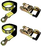 BA Products 38-3D-x2, 38-82-x2, Set of Two Straps & Two Gradual Release Ratchet for Dynamic, Century, Vulcan Auto Loader Wheel Lifts