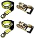BA Products 38-3D-x2, 38-82-x2, Set of Two Straps & Two Gradual Release Ratchet for Dynamic, Century, Vulcan Auto Loader Wheel Lifts