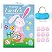 Blulu Easter Games Fun Easter Egg Hunt Activities for Kids Adults Family Easter Party Decorations Favors Supplies Give The Bunny A Tail Game Include 36 Tails Stickers