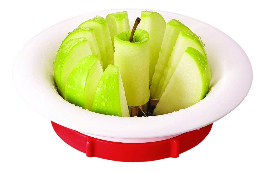 Dexam 17851039 360 System Wedgie, Apple Slicer and Corer, Red
