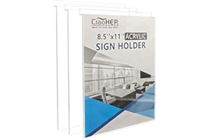 CiaoHER Acrylic Sign Holder for Slatwall, 8.5 x 11 inches, Letter Size (3pack)