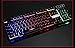 Alimao boutique Colorful Crack LED Illuminated Backlit USB Wired Rainbow Gaming Keyboard+Mousethumb 3