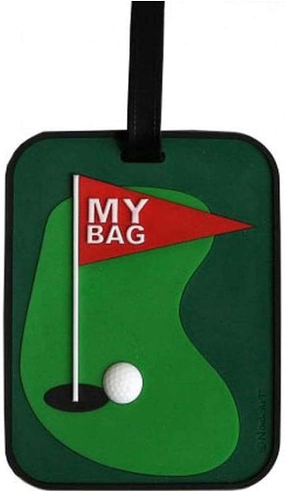 Golf Bag Tag Luggage Tag with 3d Golf Green Design My Bag