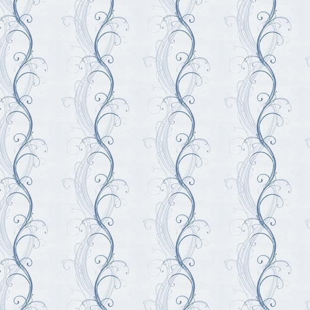Pack of 5 Dolls House Miniature Pale Blue Elegant Swirls Wallpaper