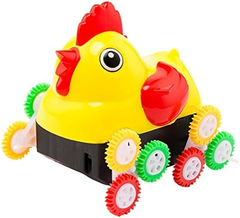 Yeefant Educational Simulated Strange Creative Children's Dump Chicken Electric Light Car Model Children Toy Car Pocket Gifts For Kids Living Room Bedroom Bookshelf Decoration