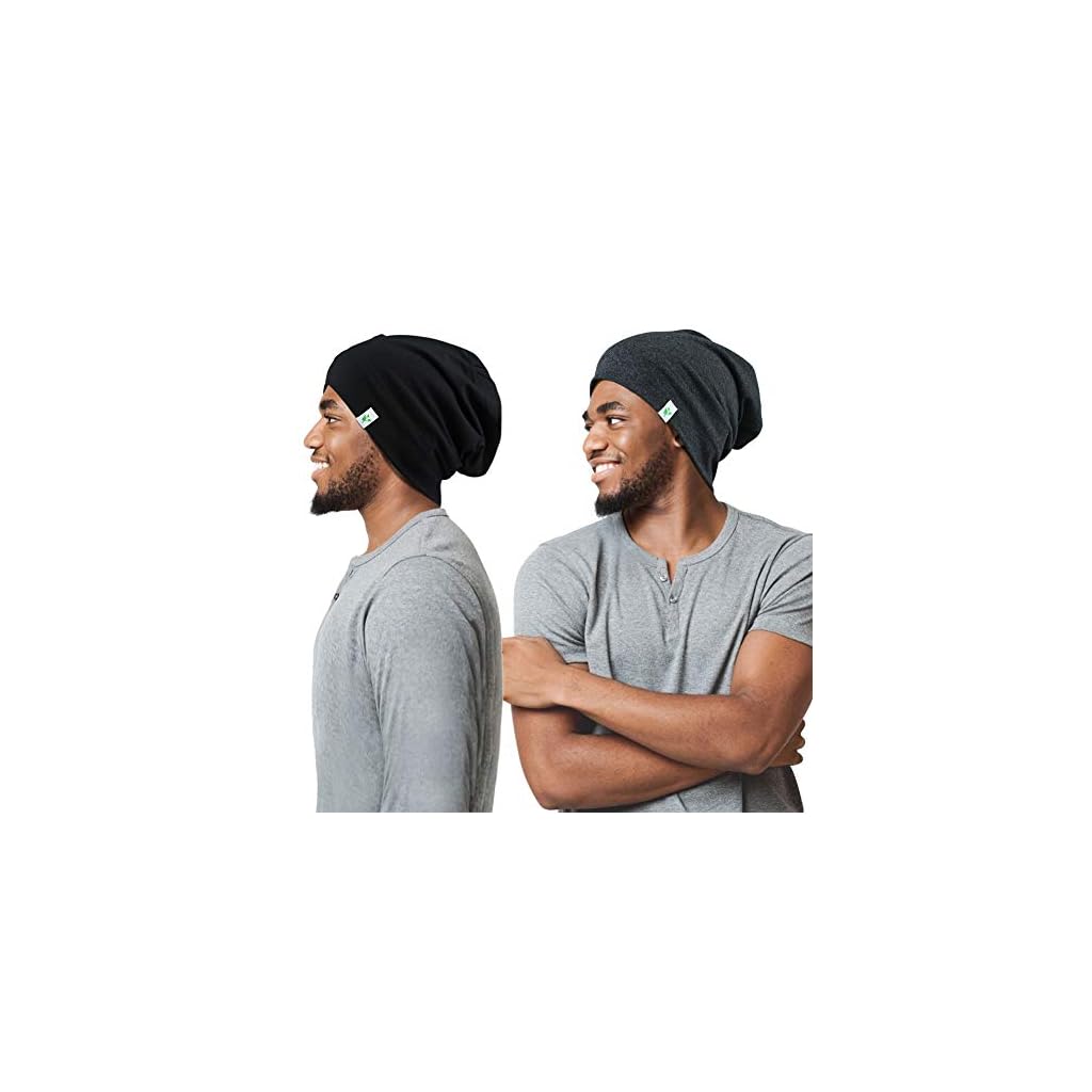 Winitas Satin Lined Sleep Cap for Men with Curly Hair Dreadlocks