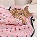 PAWZ Road Pet Dog Blanket Fleece Fabric Soft and Cute Pink L