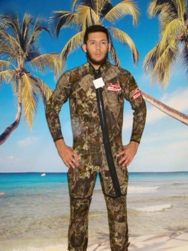 TommyD Sports 2 Piece Farmer John Style 7mm Wet Suit Camio Color Size Medium, Item # 9700 W/