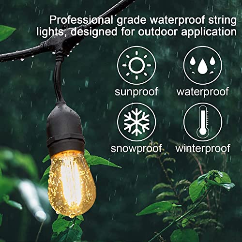 BRIMAX Pack of 25 E27 Warm White LED Bulbs, Vintage Light Bulb 2W (20W Equivalent) 230V S14 Edison Bulb 2700K E27 Shock Resistant for String Lights, Chandeliers, Table Lamps
