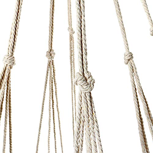 HO-TBO Hängesessel für drinnen und draußen, Baumwollseil, 150 kg Kugellager, für Camping, Reisen, Hängematte… – Bild 4