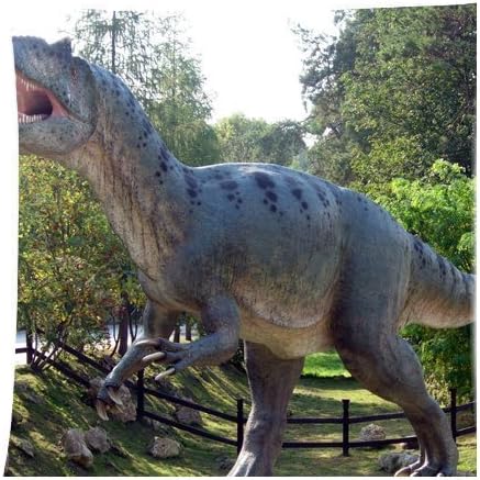 DDSH Dinosaur Statue In The Park Zippered Pillow Cases Cover Cushion Case Size: 16x16 Inch Easy clean Indoor/Outdoor Creative Decoration