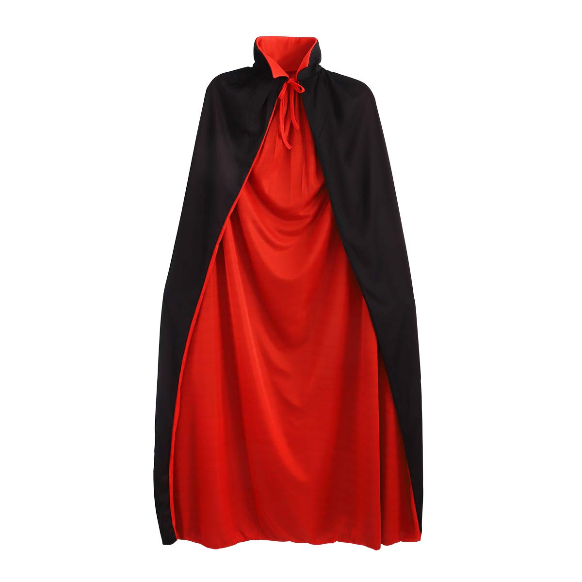 Black Red Vampire Cape Adults Cosplay Cloak Masquerade Party Halloween Masquerade Cosplay Cape (1Pcs)