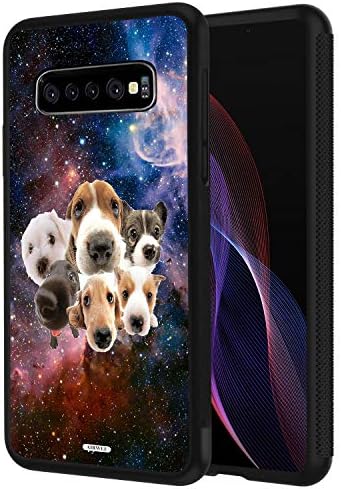 Galaxy S10 Plus Case,AIRWEE Slim Shockproof Silicone TPU Back Protective Cover Case for Samsung Galaxy S10 Plus (2019) 6.4 inch,Cute Dog Puppy Pug in Galaxy
