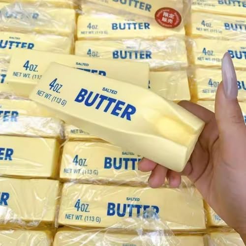 Winnsell Squeeze Butter Toy, Soft Butter Squishys Stress Relief Block PU Material Butter Stick Slow Rising Squishy Food Fidget Toy PU Material Butter