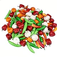 Easy 99 50 Pcs Mini Artificial Vegetables Simulation Fake Vegetables for Home Kitchen Cabinet Decoration Photography Props Cognitive Toys