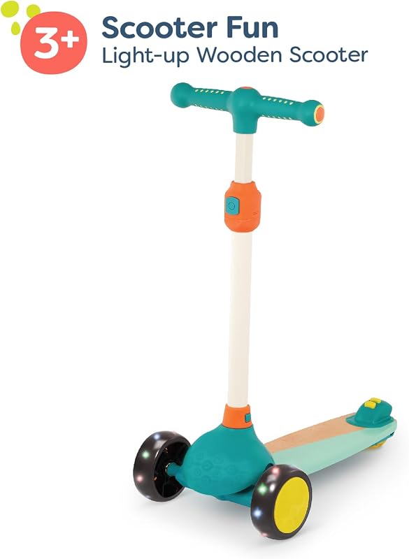 Scooter Fun Holz-Kinderroller mit Leuchträdern — Foto 4 von 7