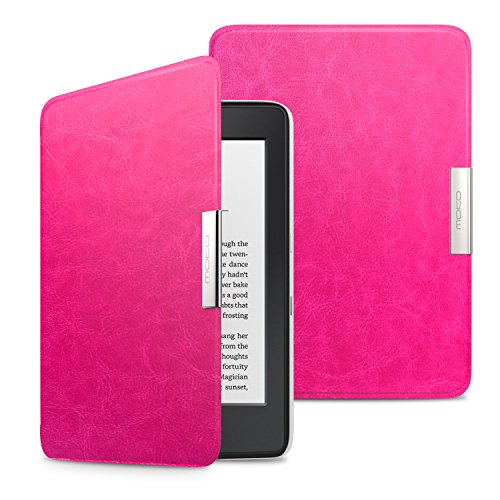 MoKo Case for Kindle Paperwhite, Premium Ultra Lightweight Shell Cover with Auto Wake / Sleep for Amazon All-New Kindle Paperwhite (Fits All 2012, 2013, 2015 and 2016 Versions), FM MAGENTA