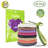 Mosquito Repellent Bracelet - 100% Natural Deet-Free Waterproof Travel Insect Repellent Bands 10 Pack, Safe for Kids, Adults, Indoor and Outdoor