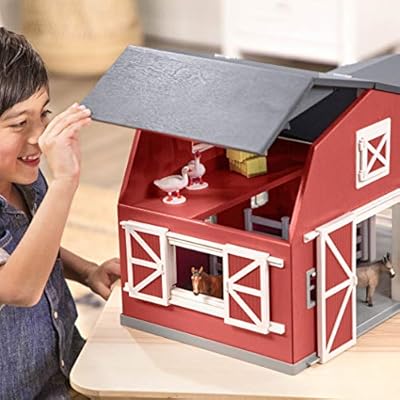 Amazon Com Terra By Battat Wooden Animal Barn Toy Barn Farm